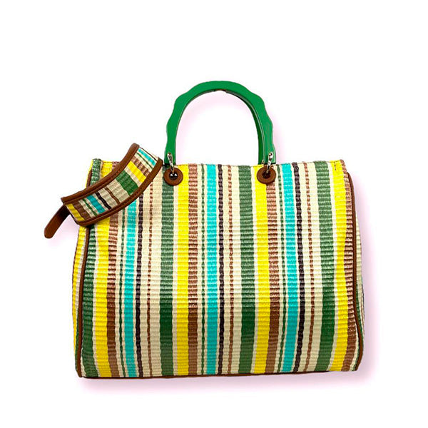 Bolso Tote Estampado de Rayas para la Playa