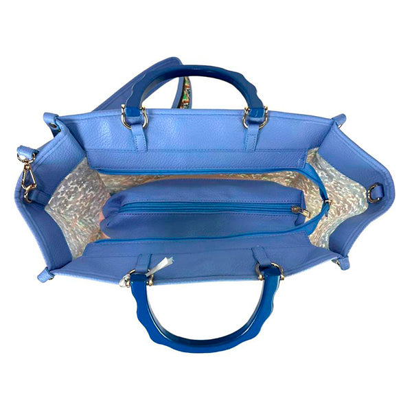 Bolso Tote Grande con Estampado Étnico y Neceser