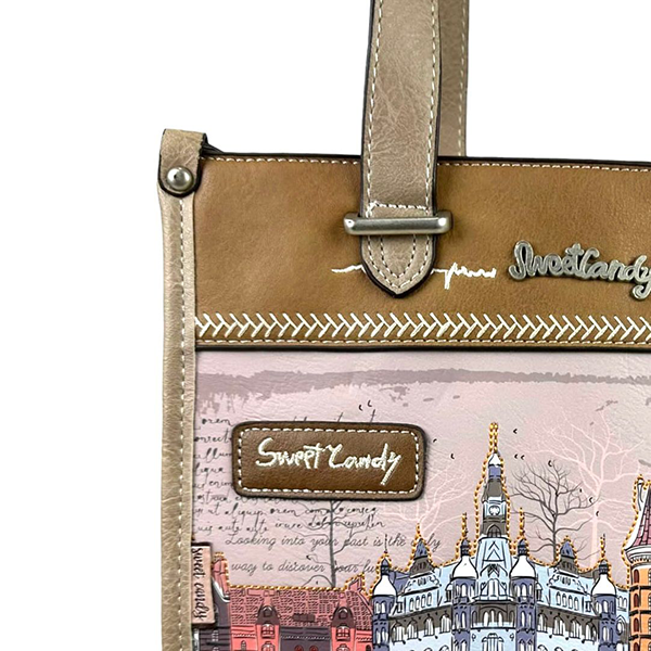Bolso Tote Sweet Candy con Bolsillo Trasero para Mujer