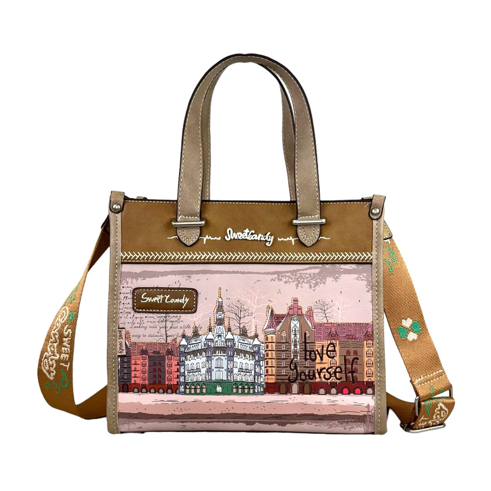 Bolso Tote Sweet Candy con Bolsillo Trasero para Mujer