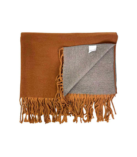 Bufanda de Cachemira Gruesa con Flecos