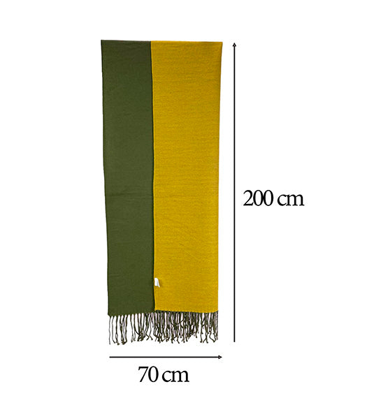 Bufanda de Cachemira Gruesa con Flecos