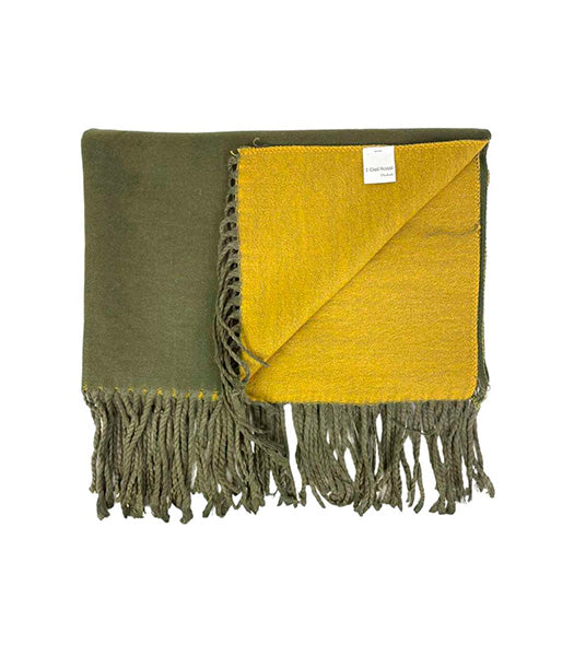 Bufanda de Cachemira Gruesa con Flecos