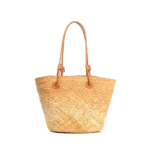 Capazo de Papel para Playa con Organizador Interior