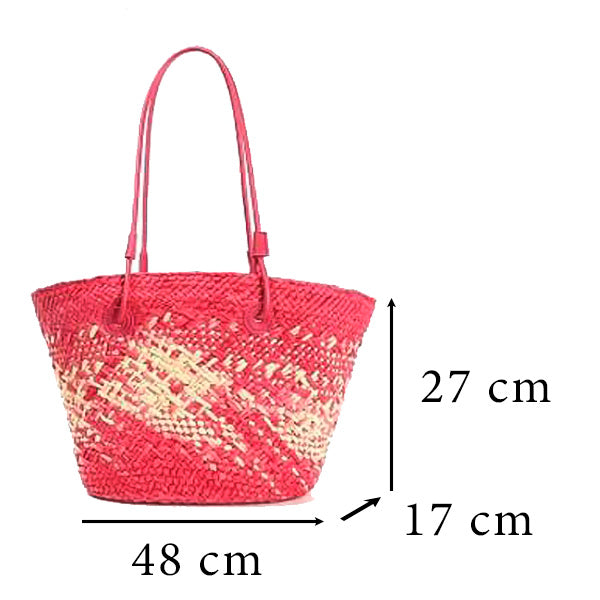 Capazo de Papel para Playa con Organizador Interior