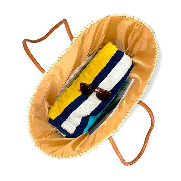 Capazo de Playa Grande con Dibujo de Corazón