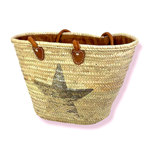 Capazo de Playa Grande con Dibujo de Estrella