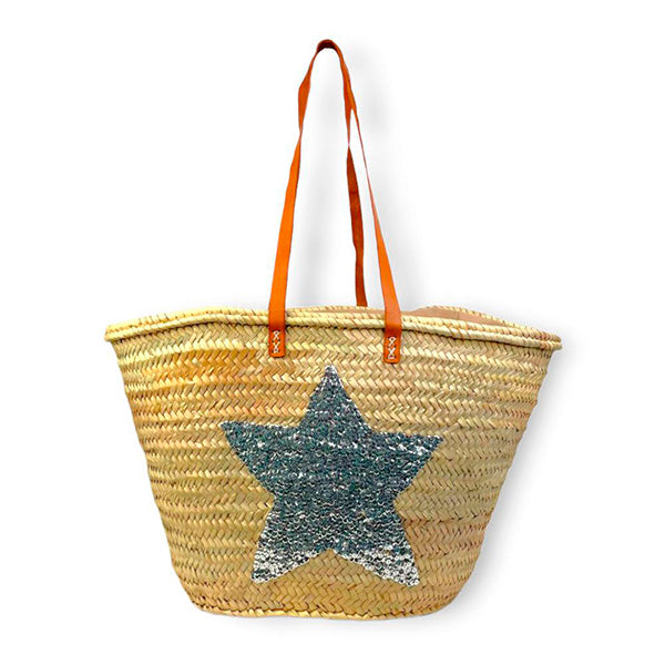 Capazo de Playa Grande con Dibujo de Estrella