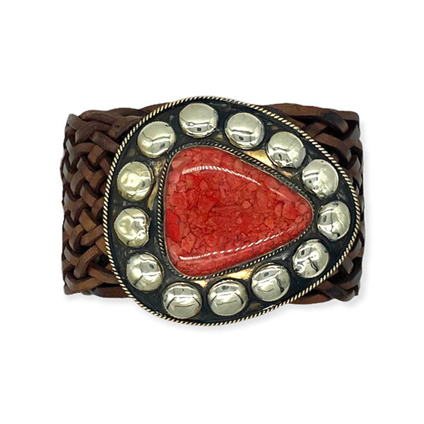 Cinturón de Piel Artesanal con Hebilla Grande