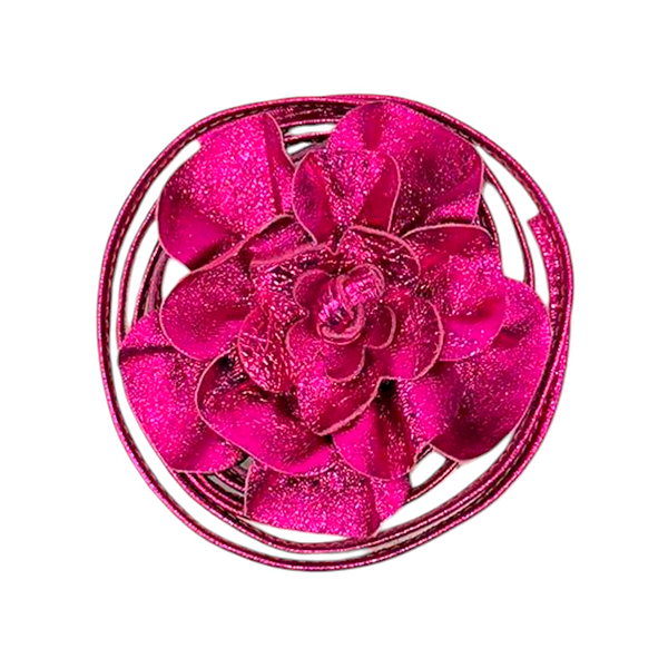 Cinturón De Piel con Flor Artesanal