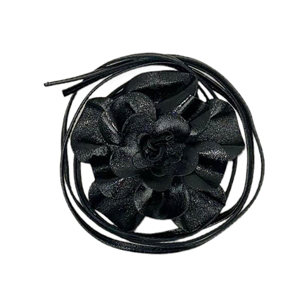 Cinturón De Piel con Flor Artesanal