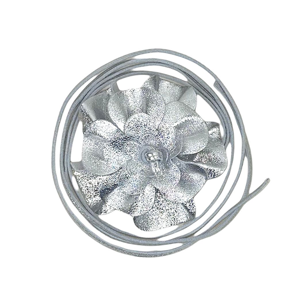 Cinturón De Piel con Flor Artesanal