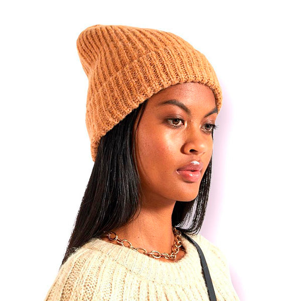Gorro de Angora Liso para Mujer