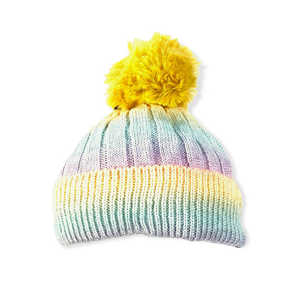 Gorro Tie Dye con Pompón para Invierno