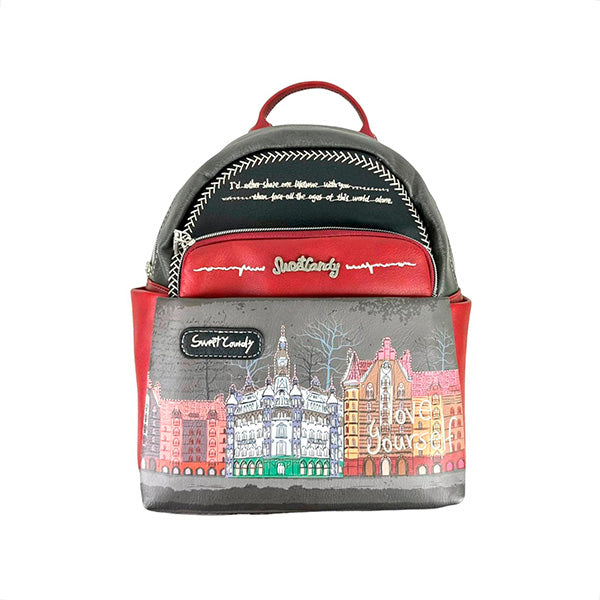 Mochila Sweet Candy Pequeña con Bolsillos Exteriores