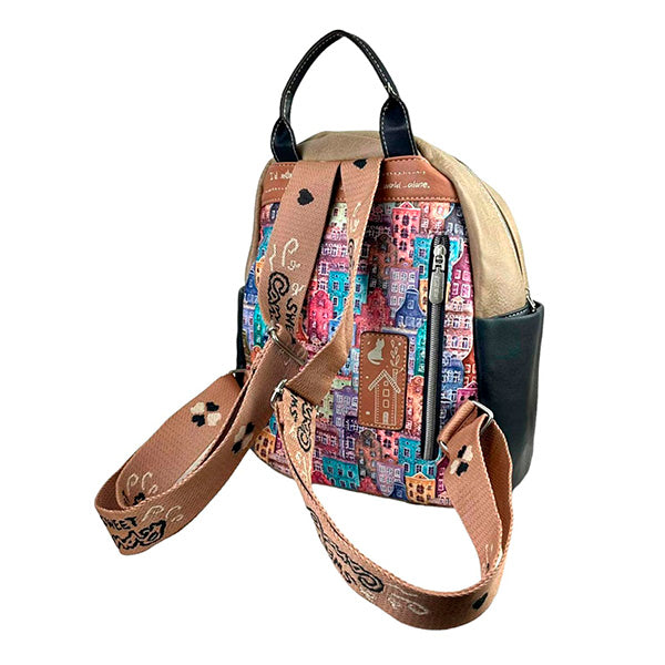 Mochila Sweet Candy Pequeña con Bolsillos Exteriores