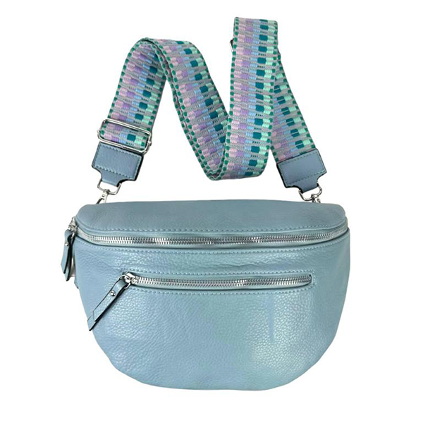 Riñonera Grande con 2 Cremalleras y Bolsillos Exteriores