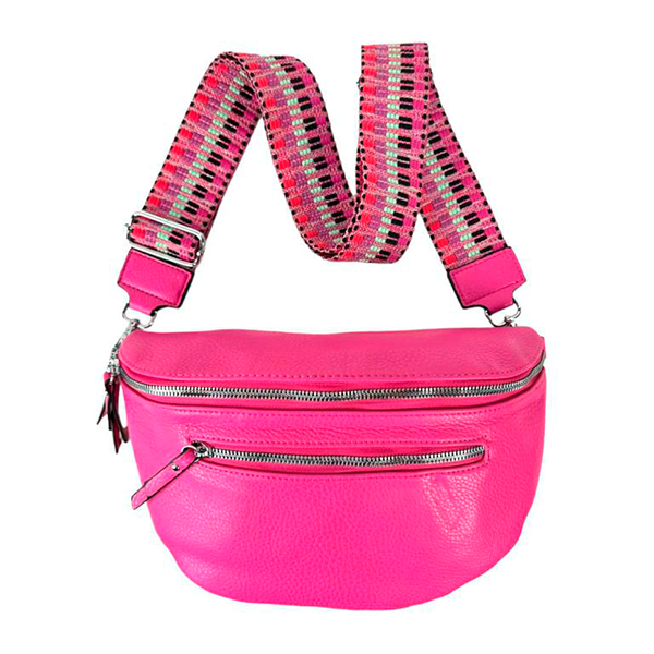 Riñonera Grande con 2 Cremalleras y Bolsillos Exteriores