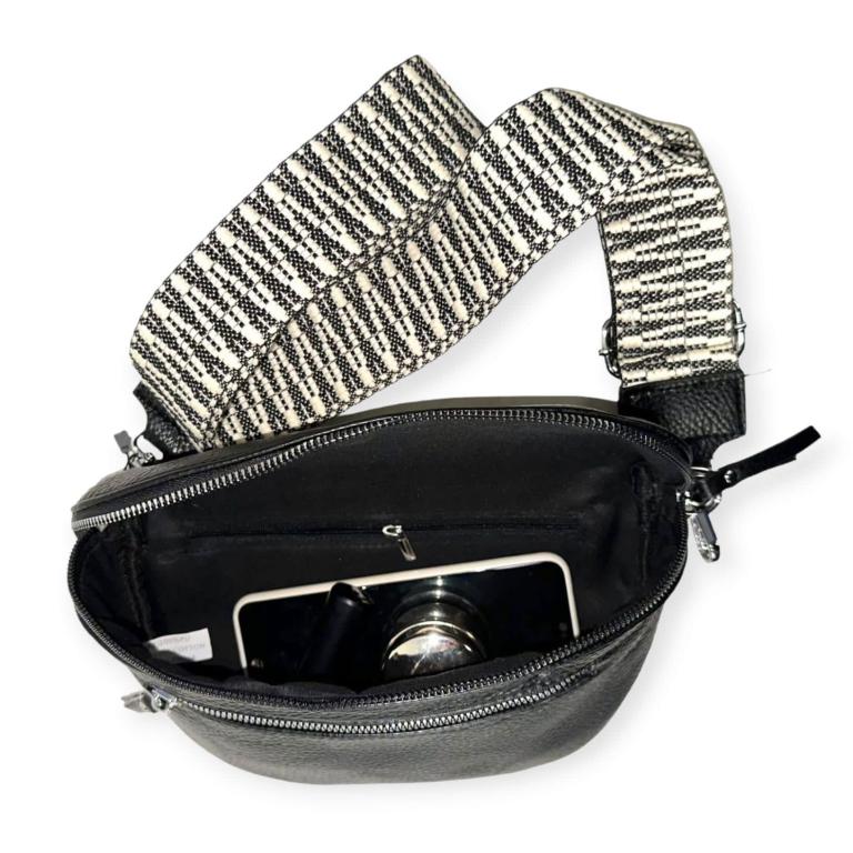 Riñonera Grande con 2 Cremalleras y Bolsillos Exteriores