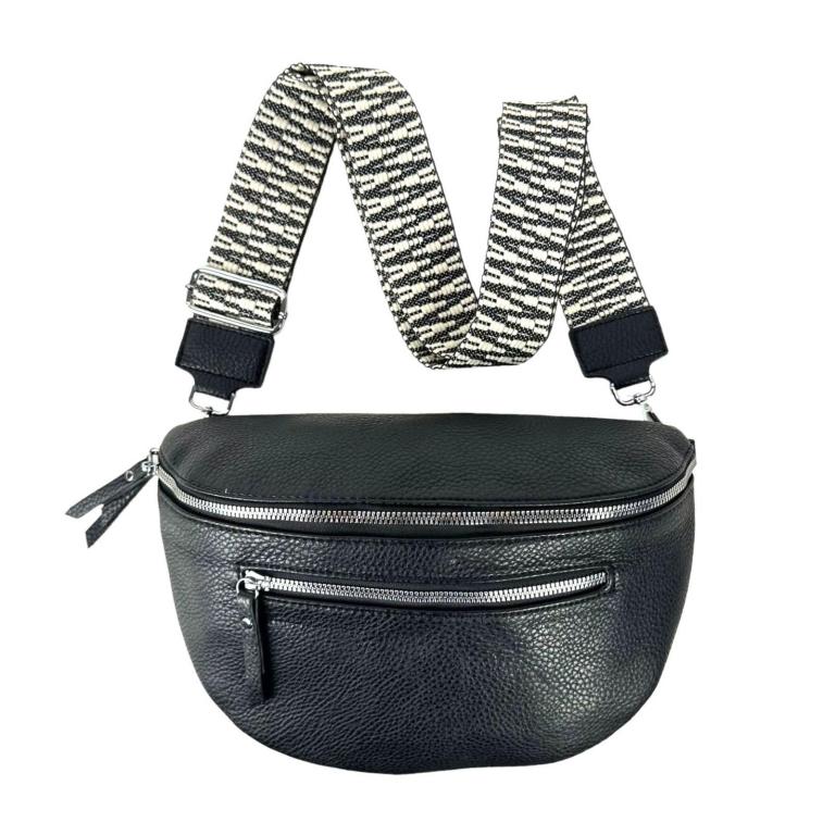 Riñonera Grande con 2 Cremalleras y Bolsillos Exteriores