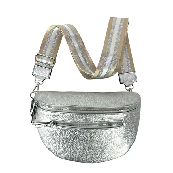 Riñonera Grande con 2 Cremalleras y Bolsillos Exteriores