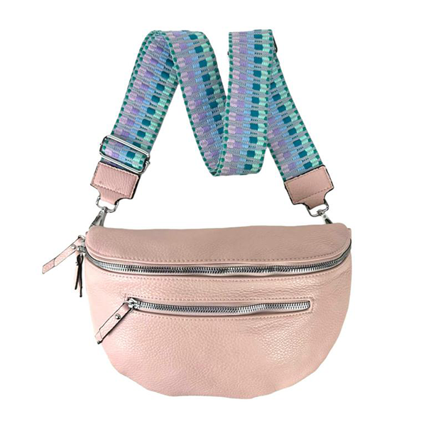 Riñonera Grande con 2 Cremalleras y Bolsillos Exteriores