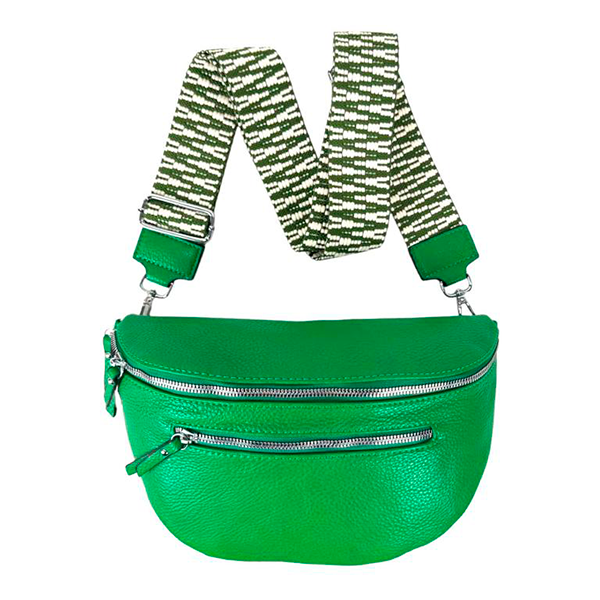 Riñonera Grande con 2 Cremalleras y Bolsillos Exteriores