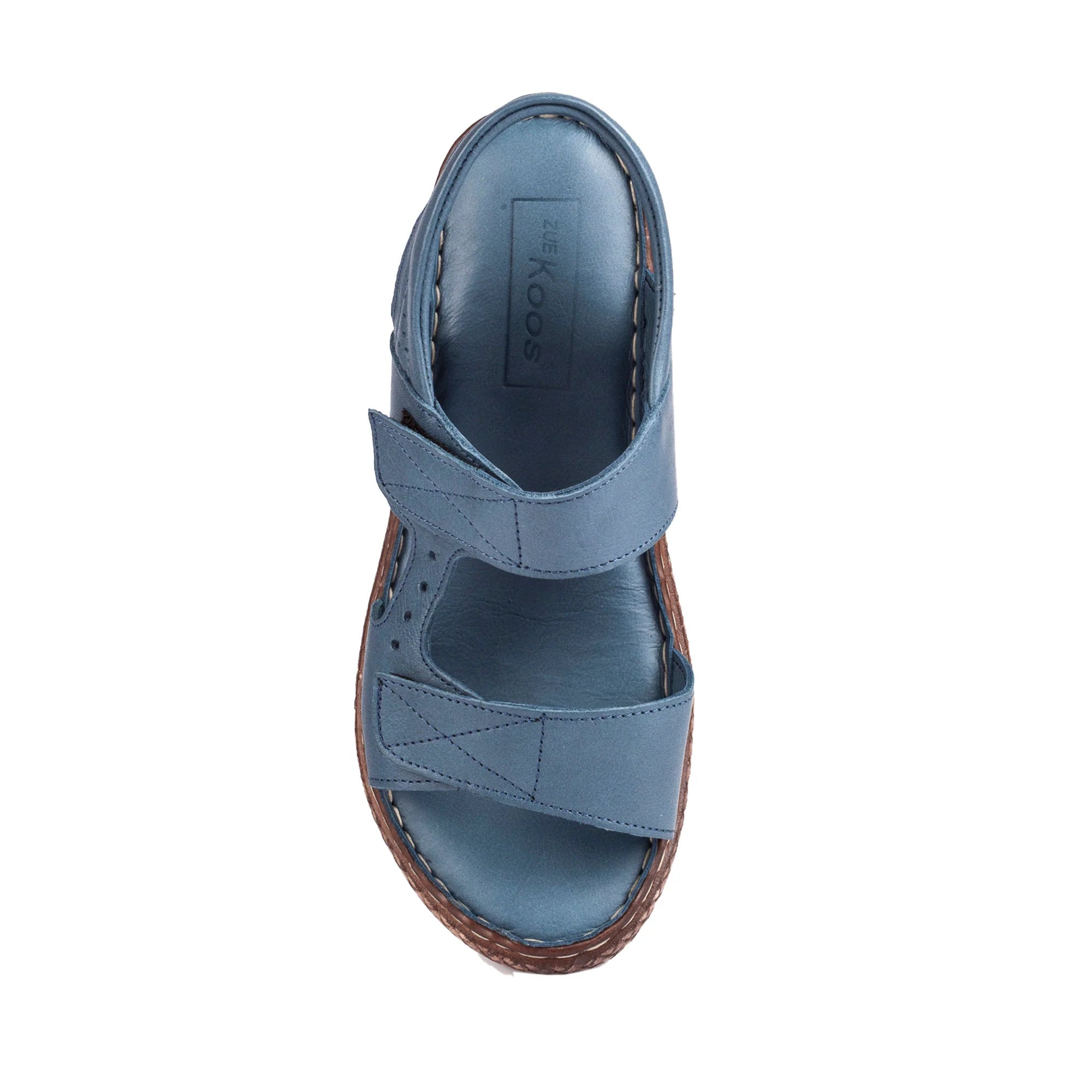 Sandalias de Piel con Tiras de Velcro para Verano