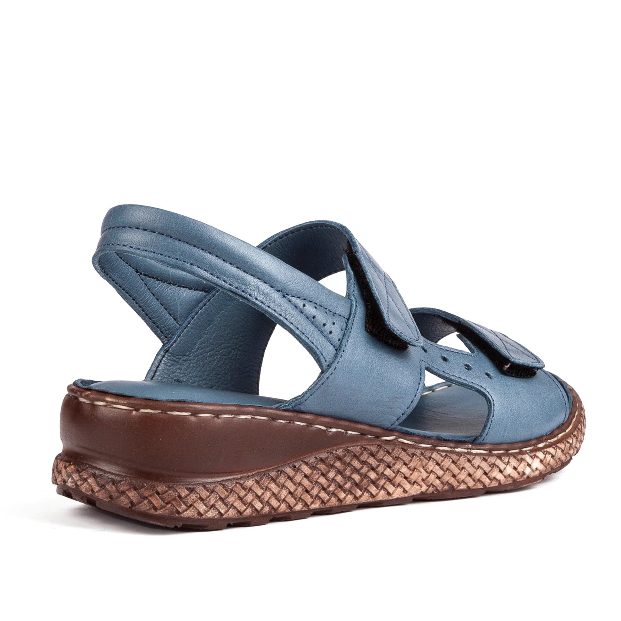 Sandalias de Piel con Tiras de Velcro para Verano