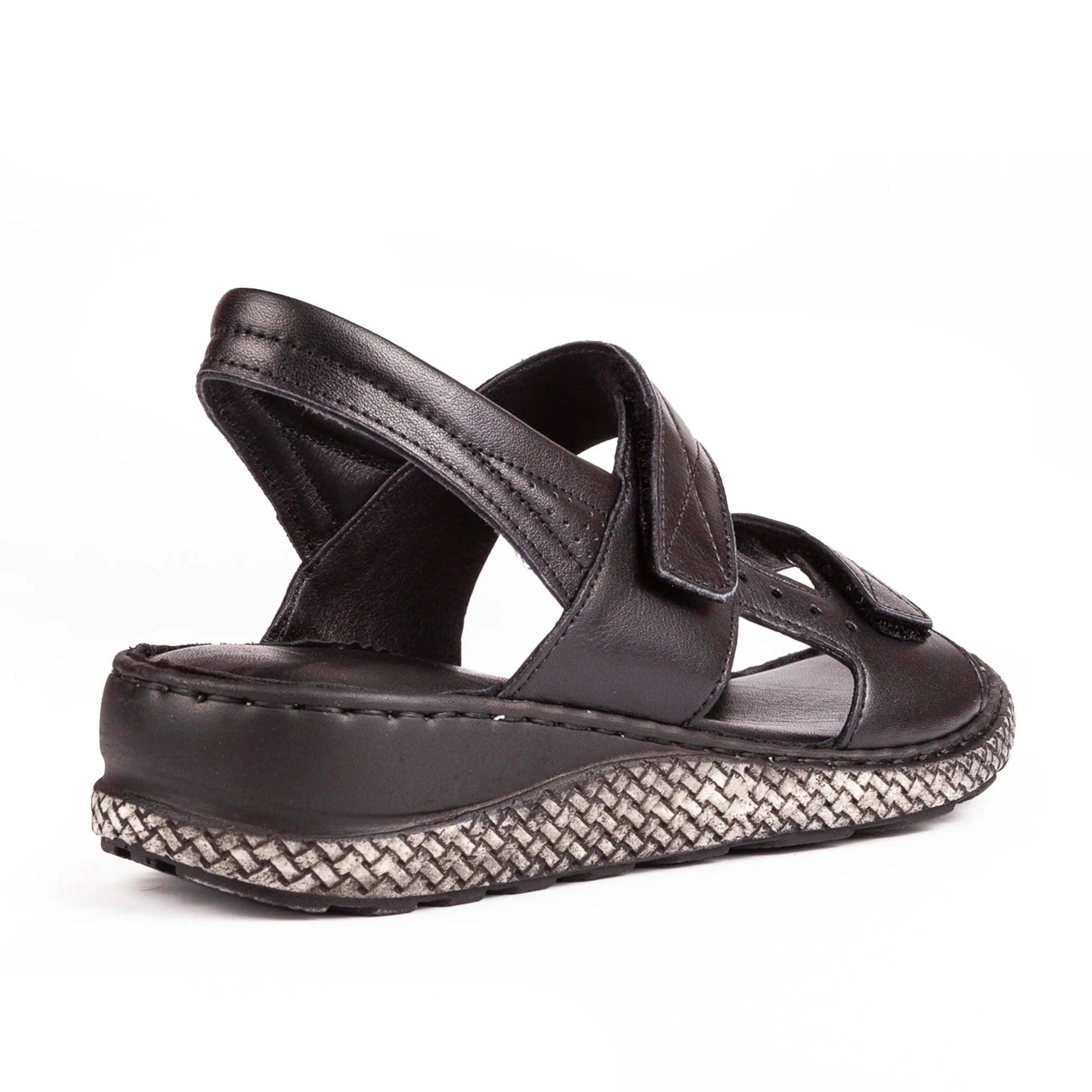 Sandalias de Piel con Tiras de Velcro para Verano