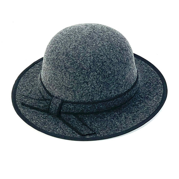 Sombrero Bombín de Lana con Lazo