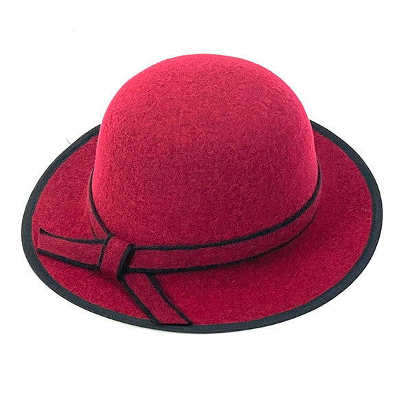 Sombrero Bombín de Lana con Lazo