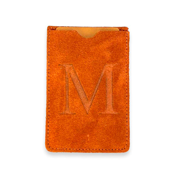 Tarjetero de Piel con Inicial para Pegar al Teléfono Móvil
