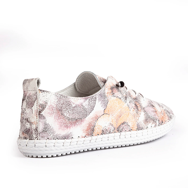 Zapatos de Piel Cómodos con Diseño Flores para Mujer
